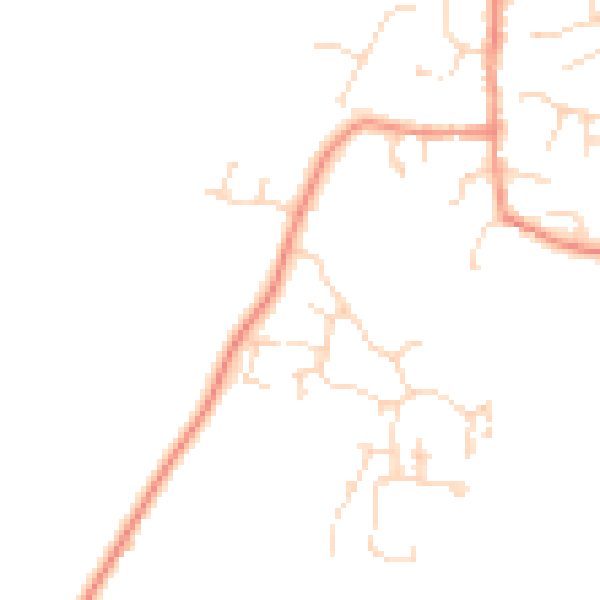 Daytime road noise heatmap for DE72 2DN