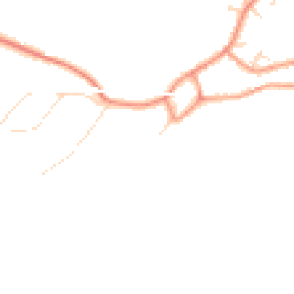 Daytime road noise heatmap for DE72 2DR
