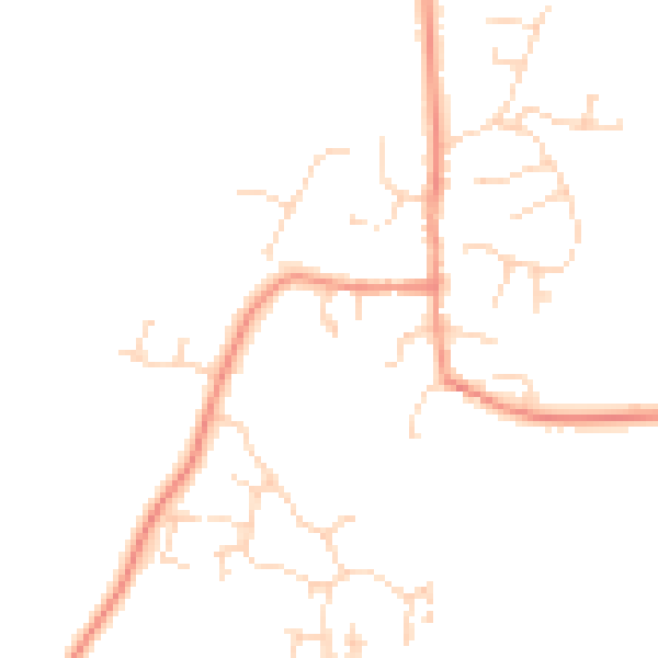 Daytime road noise heatmap for DE72 2DU