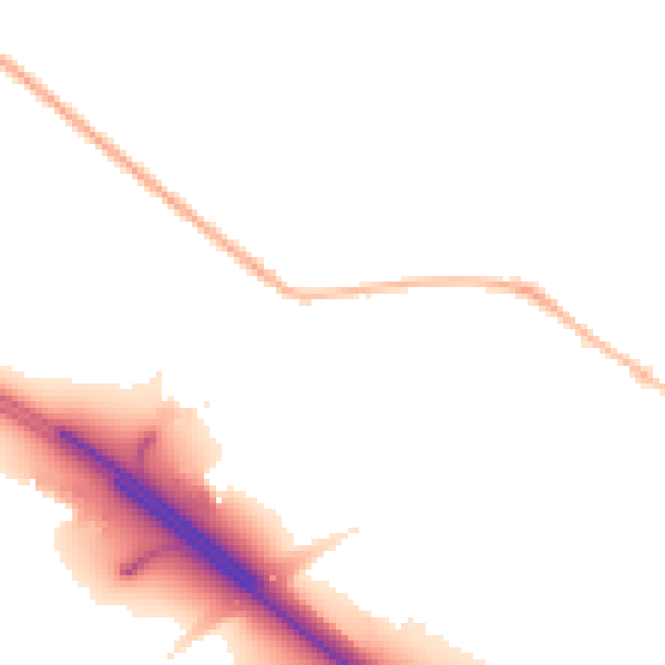 Night-time road noise heatmap for DE72 2DY