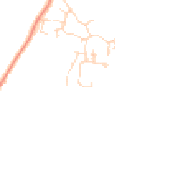 Daytime road noise heatmap for DE72 2EF