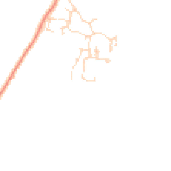 Daytime road noise heatmap for DE72 2EG