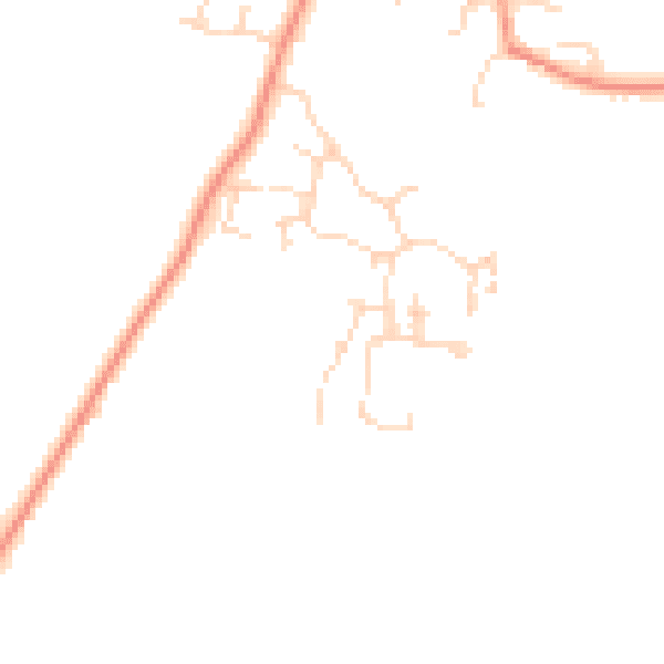 Daytime road noise heatmap for DE72 2EN