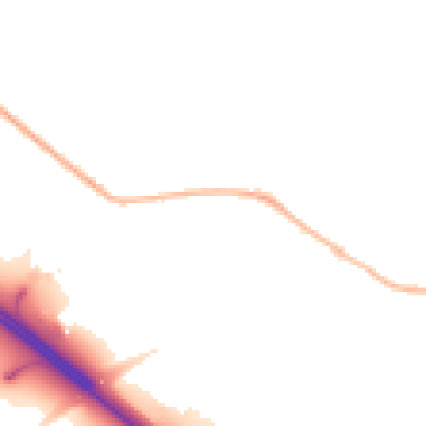 Night-time road noise heatmap for DE72 2GE