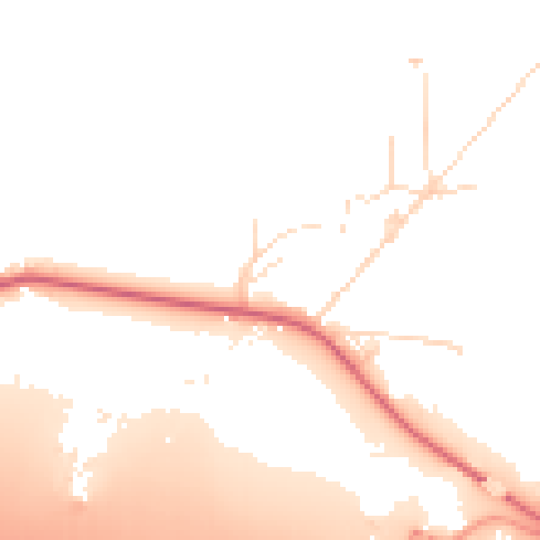 Daytime road noise heatmap for DE72 2GH