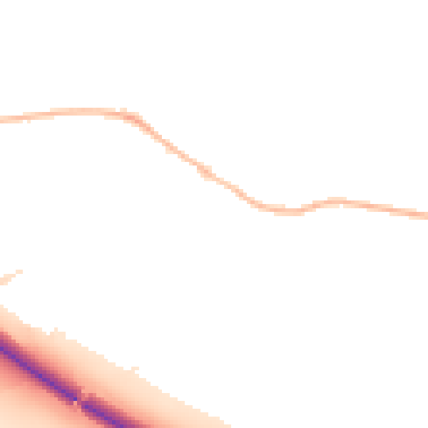 Night-time road noise heatmap for DE72 2GS