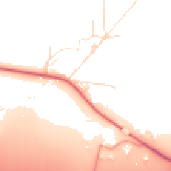 Daytime road noise heatmap for DE72 2HJ
