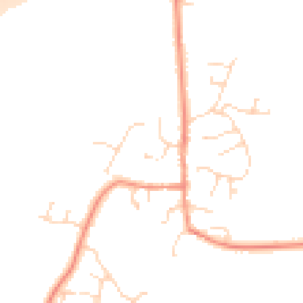Daytime road noise heatmap for DE72 2UQ
