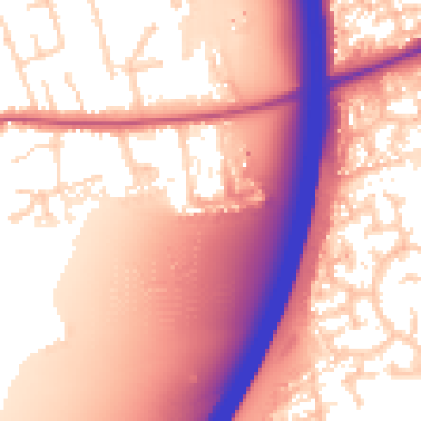 Daytime road noise heatmap for DE72 3AQ