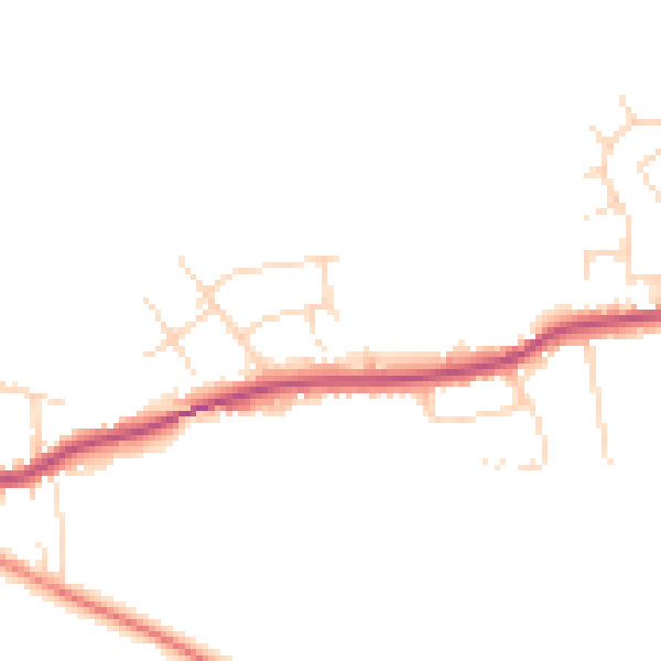 Daytime road noise heatmap for DE72 3DH