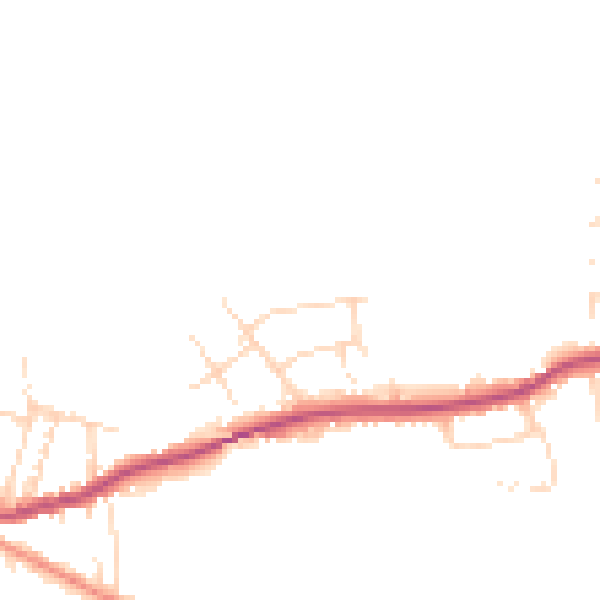 Daytime road noise heatmap for DE72 3DJ