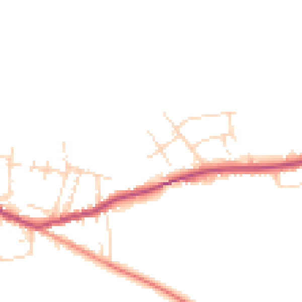 Daytime road noise heatmap for DE72 3DL