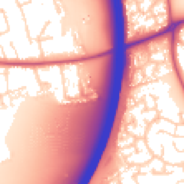 Daytime road noise heatmap for DE72 3DT