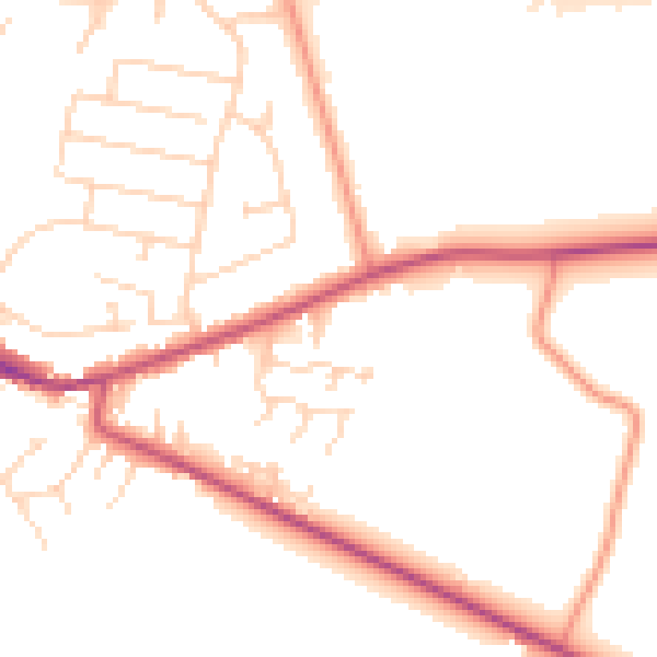 Daytime road noise heatmap for DE72 3FS