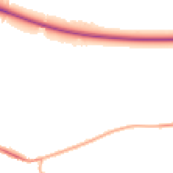 Night-time road noise heatmap for DE72 3FX