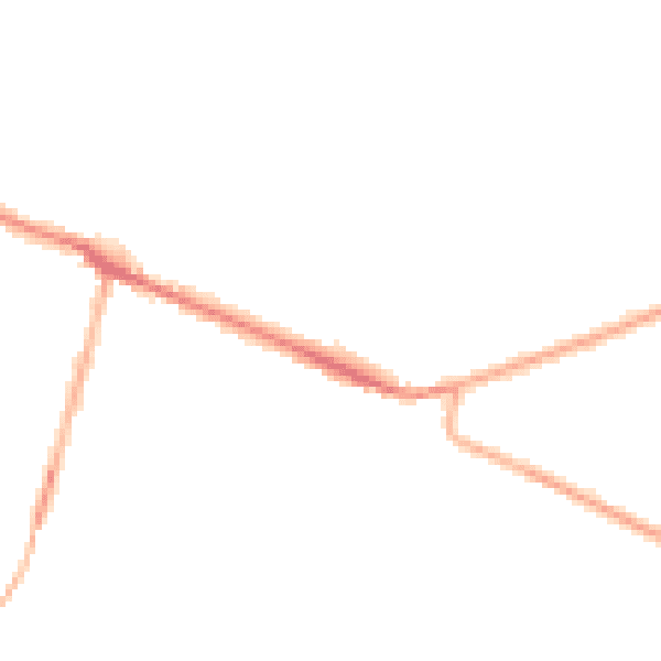 Night-time road noise heatmap for DE72 3FY