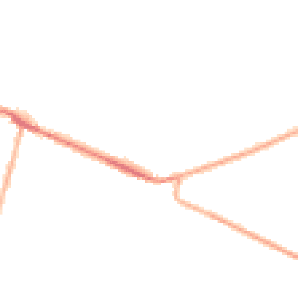 Night-time road noise heatmap for DE72 3FZ