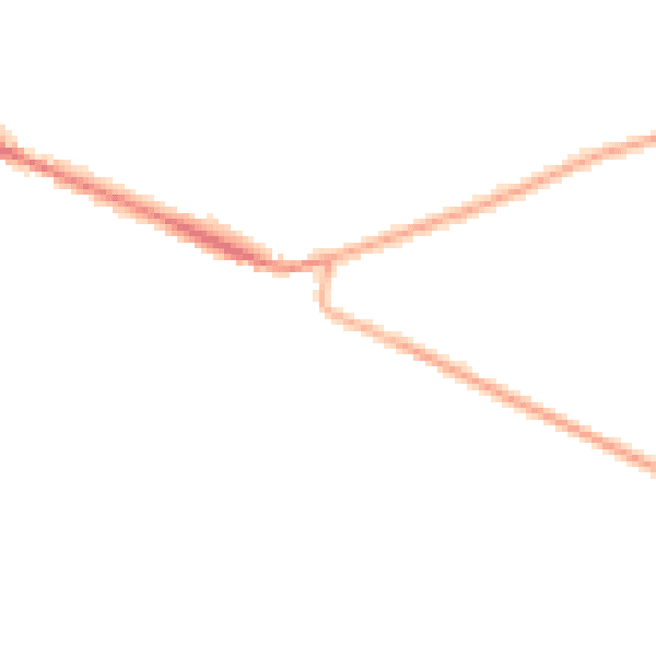 Night-time road noise heatmap for DE72 3GG