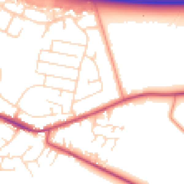 Daytime road noise heatmap for DE72 3GT