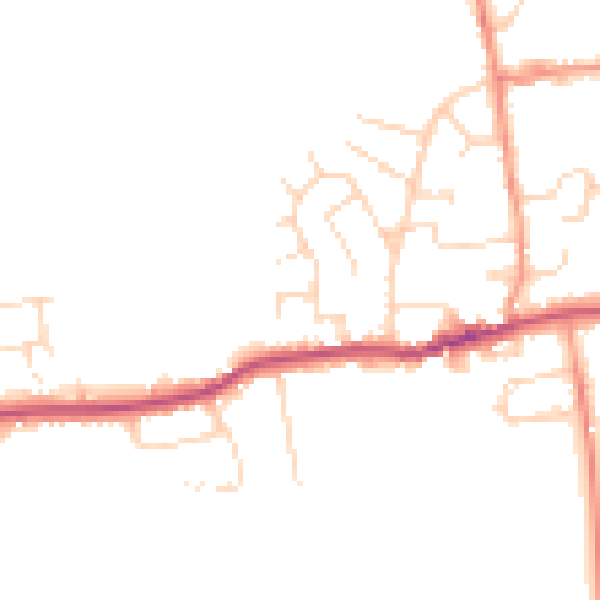 Daytime road noise heatmap for DE72 3HL