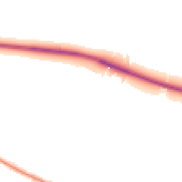 Night-time road noise heatmap for DE72 3HS
