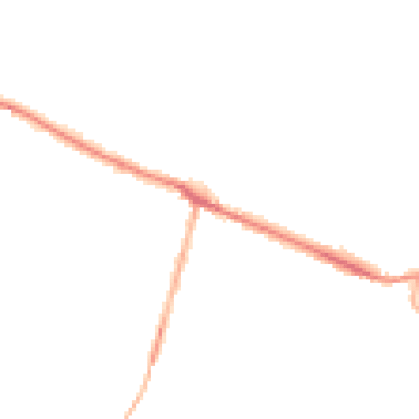 Night-time road noise heatmap for DE72 3JU