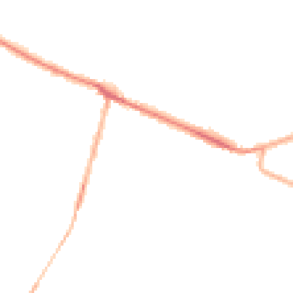 Night-time road noise heatmap for DE72 3JZ