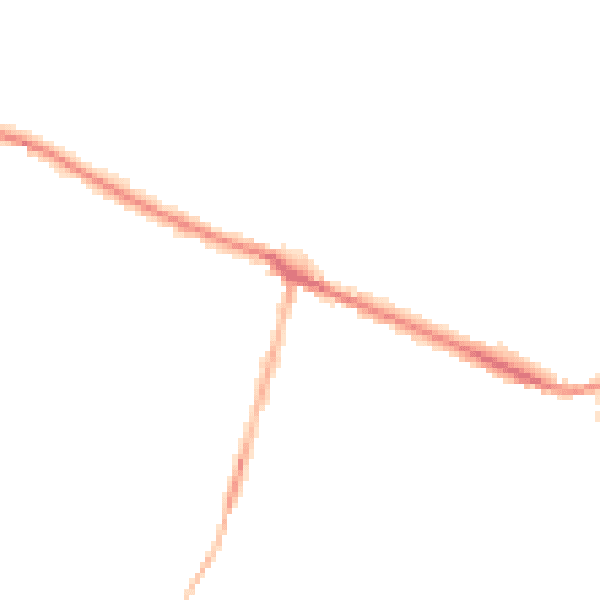 Night-time road noise heatmap for DE72 3LF