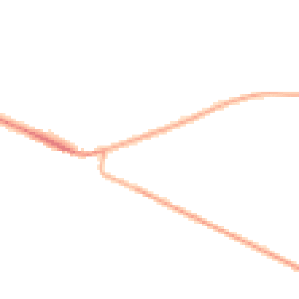 Night-time road noise heatmap for DE72 3LU