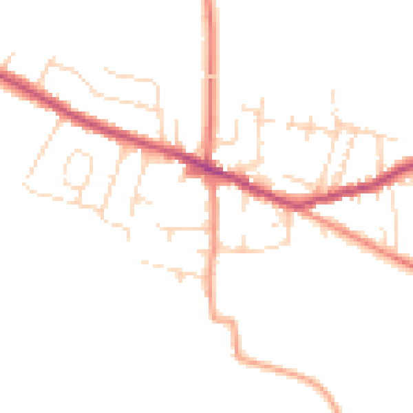Daytime road noise heatmap for DE72 3NB