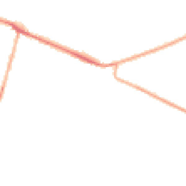 Night-time road noise heatmap for DE72 3NN