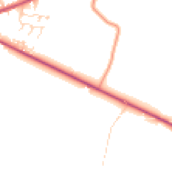 Daytime road noise heatmap for DE72 3PA
