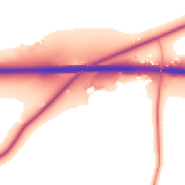 Daytime road noise heatmap for DE72 3PD