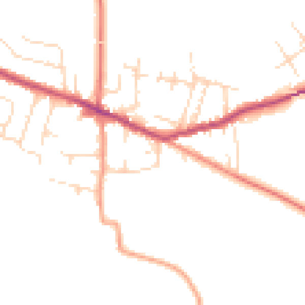 Daytime road noise heatmap for DE72 3PR