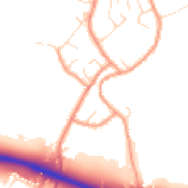 Daytime road noise heatmap for DE72 3RA