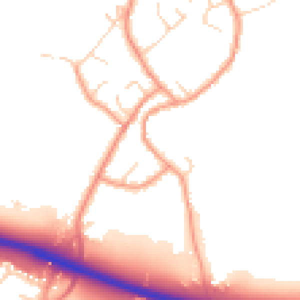 Daytime road noise heatmap for DE72 3RB