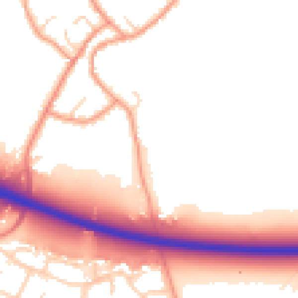 Daytime road noise heatmap for DE72 3RD