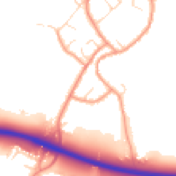 Daytime road noise heatmap for DE72 3RQ