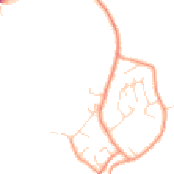 Daytime road noise heatmap for DE72 3SQ