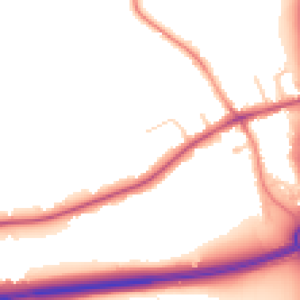 Daytime road noise heatmap for DE72 3SU