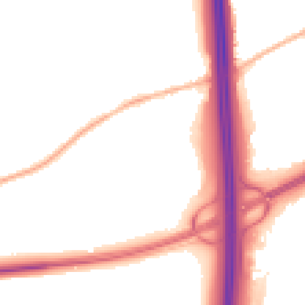 Night-time road noise heatmap for DE72 3SX