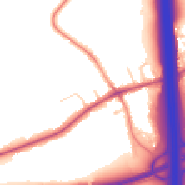 Daytime road noise heatmap for DE72 3TA