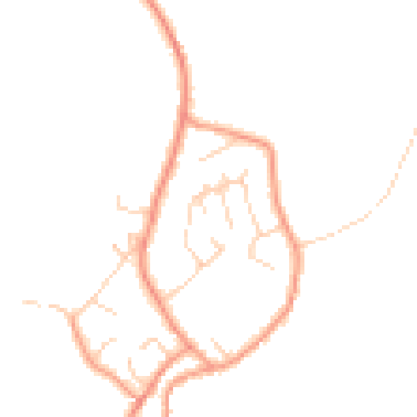 Daytime road noise heatmap for DE72 3TH