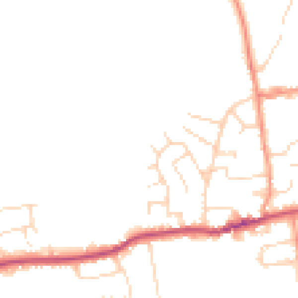 Daytime road noise heatmap for DE72 3UD
