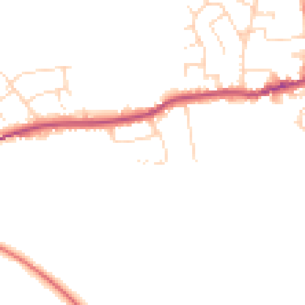 Daytime road noise heatmap for DE72 3UP
