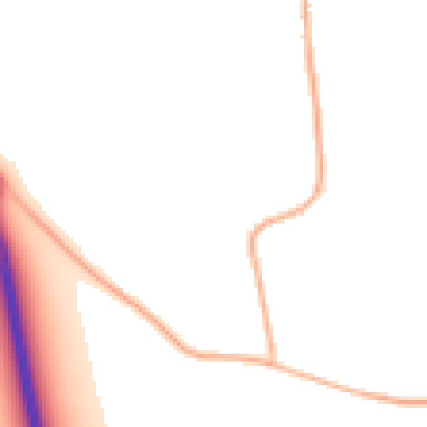Night-time road noise heatmap for DE72 3WB