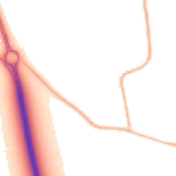 Night-time road noise heatmap for DE72 3WD