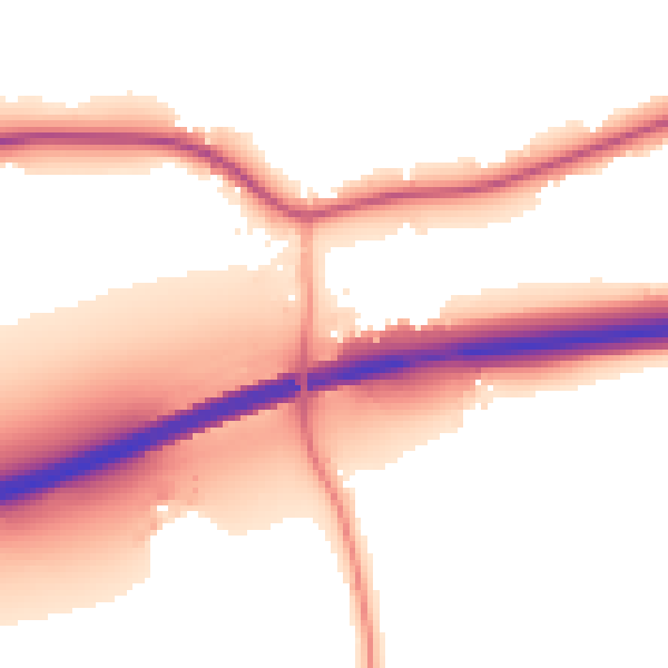 Daytime road noise heatmap for DE72 3WL