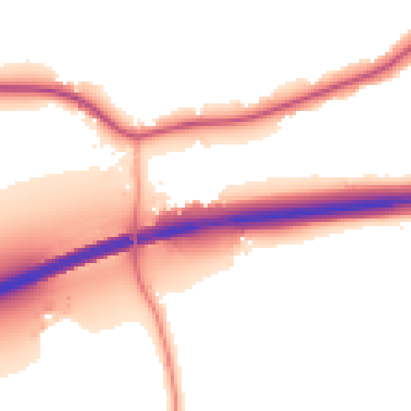 Daytime road noise heatmap for DE72 3WP