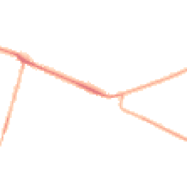 Night-time road noise heatmap for DE72 3XF